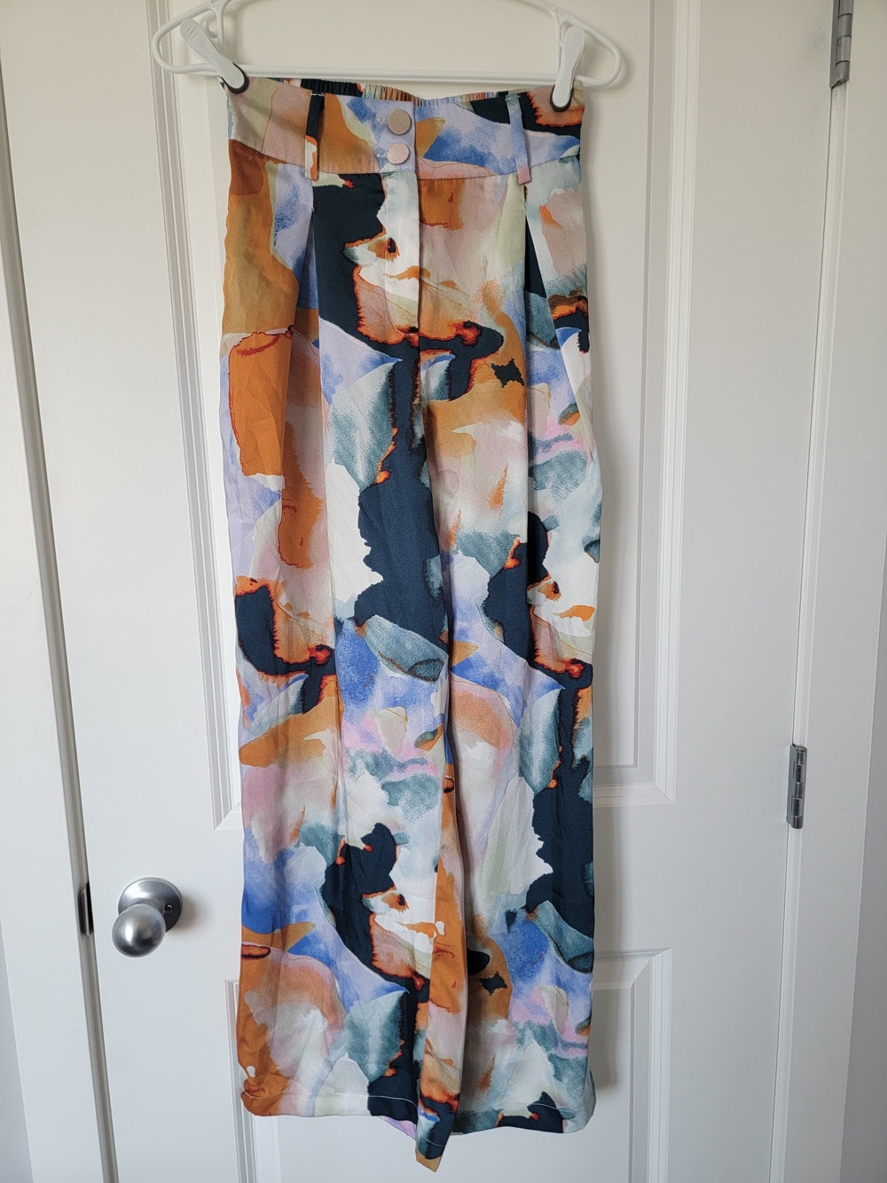 Wide‎ Leg Printed Palazzo Pants in Multicolor